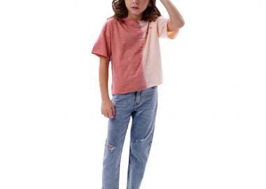 Παιδικό τζην παντελόνι με σκισίματα για κορίτσι | ΑΝΟΙΧΤΟ ΜΠΛΕ ΤΖΗΝ - Energiers - 